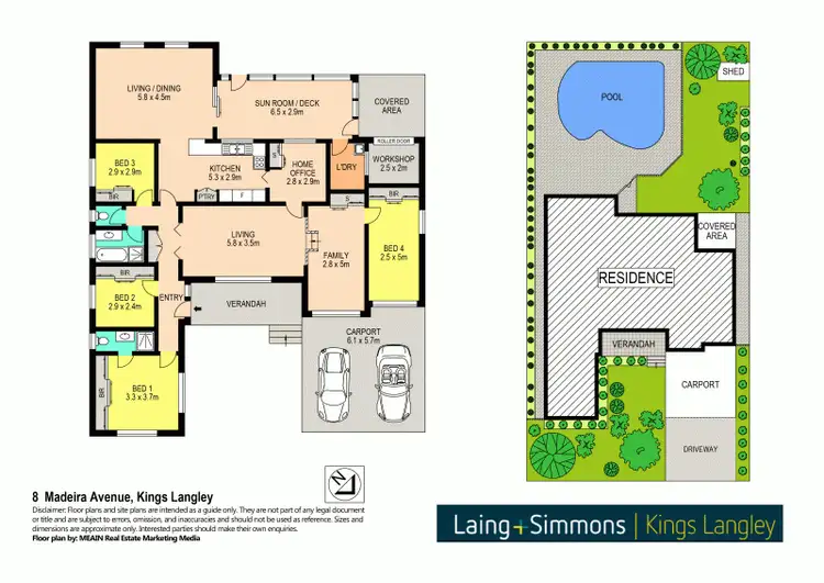 Floorplan of Homely house listing, 8 Madeira Avenue, Kings Langley NSW 2147