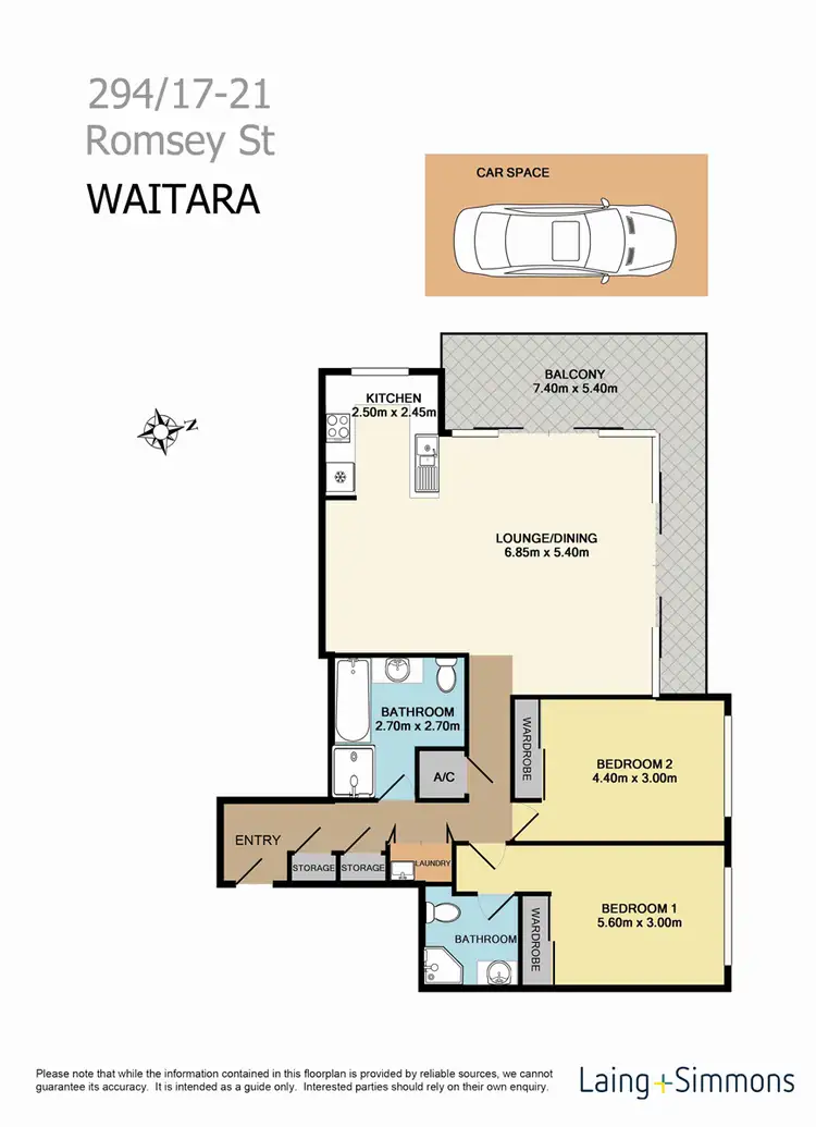 Floorplan of Homely unit listing, 294/17-21 Romsey Street, Waitara NSW 2077