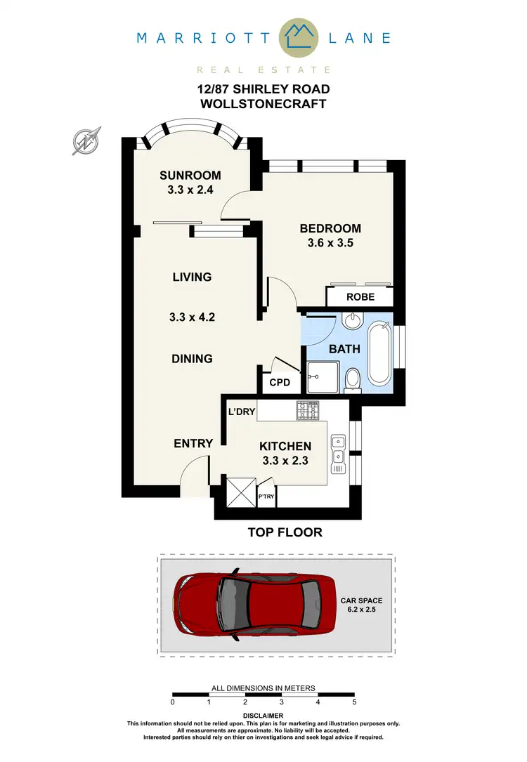 Floorplan of Homely apartment listing, 12/87 Shirley Road, Wollstonecraft NSW 2065