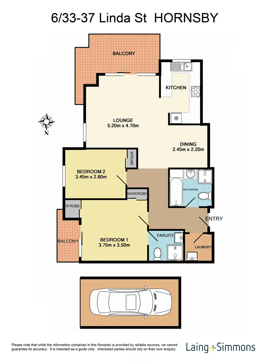 Floorplan of Homely unit listing, 6/33 Linda Street, Hornsby NSW 2077
