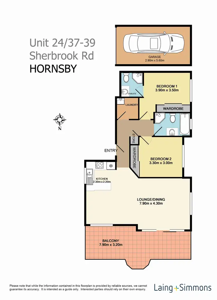 Floorplan of Homely unit listing, 24/37-39 Sherbrook Road, Hornsby NSW 2077