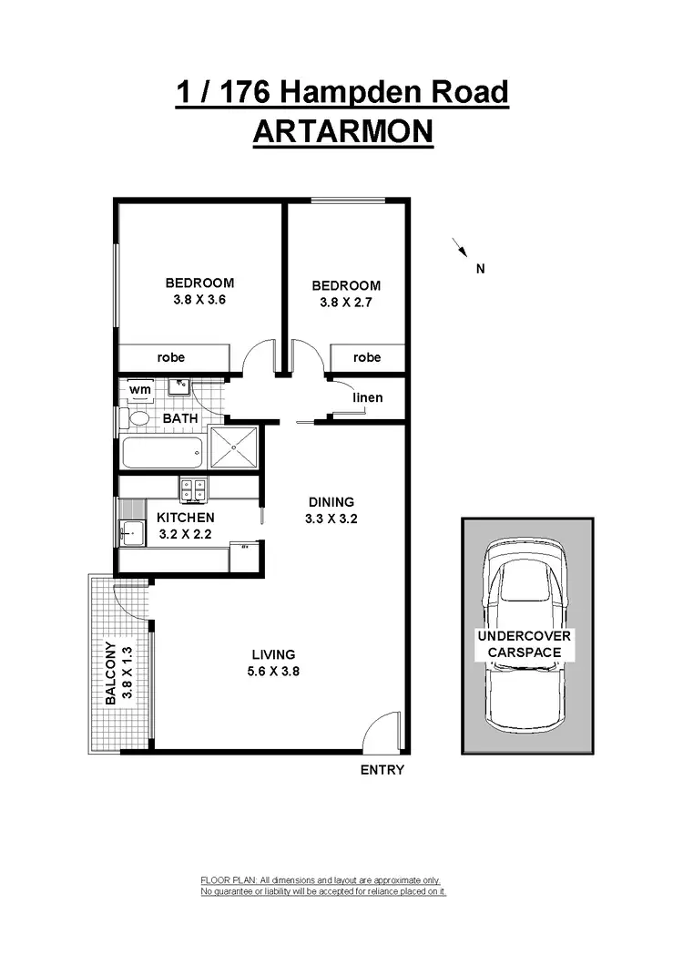 Floorplan of Homely unit listing, 1/176 Hampden Road, Artarmon NSW 2064