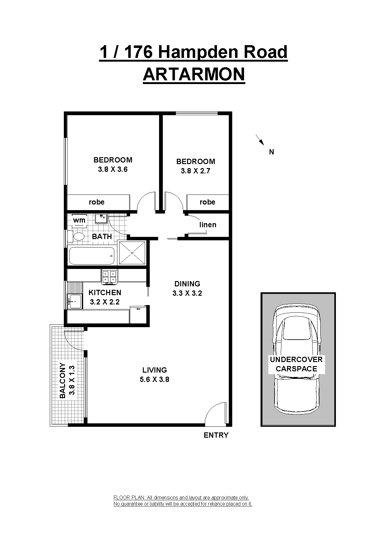 Floorplan of Homely unit listing, 1/176 Hampden Road, Artarmon NSW 2064
