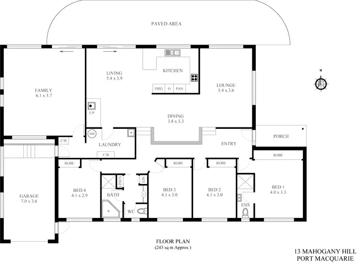 Floorplan of Homely house listing, 13 Mahogany Hill, Port Macquarie NSW 2444