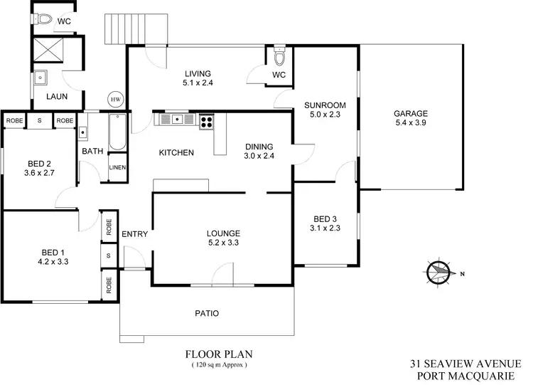 Floorplan of Homely house listing, 31 Seaview Avenue, Port Macquarie NSW 2444