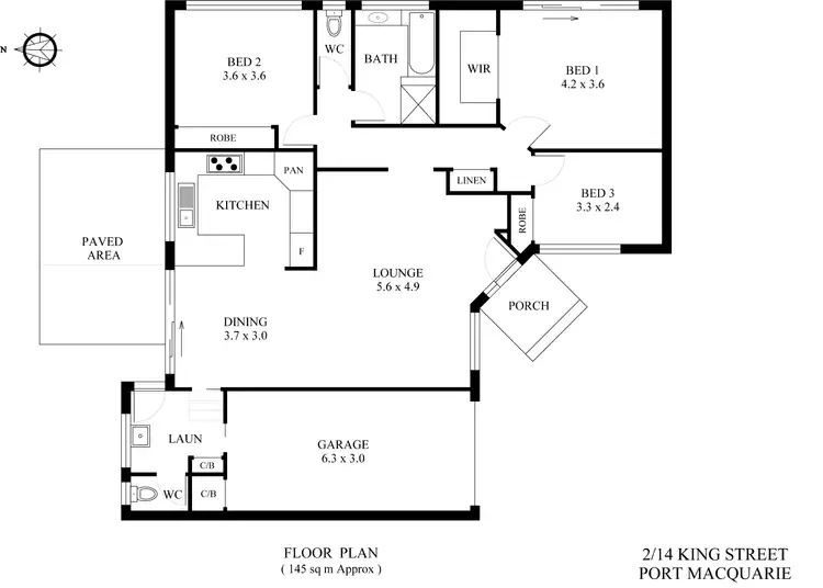Floorplan of Homely villa listing, 2/14 King Street, Port Macquarie NSW 2444