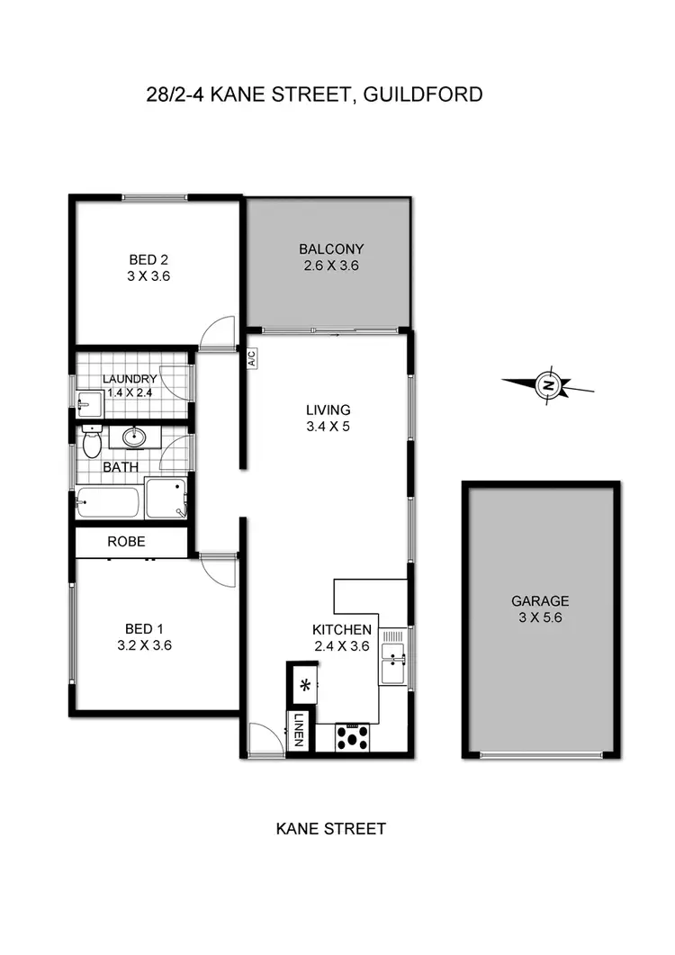 Floorplan of Homely unit listing, 28/2-4 Kane Street, Guildford NSW 2161