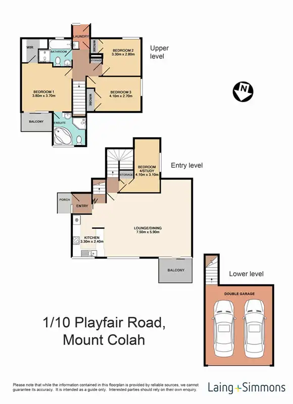 Floorplan of Homely townhouse listing, 1/10 Playfair Road, Mount Colah NSW 2079