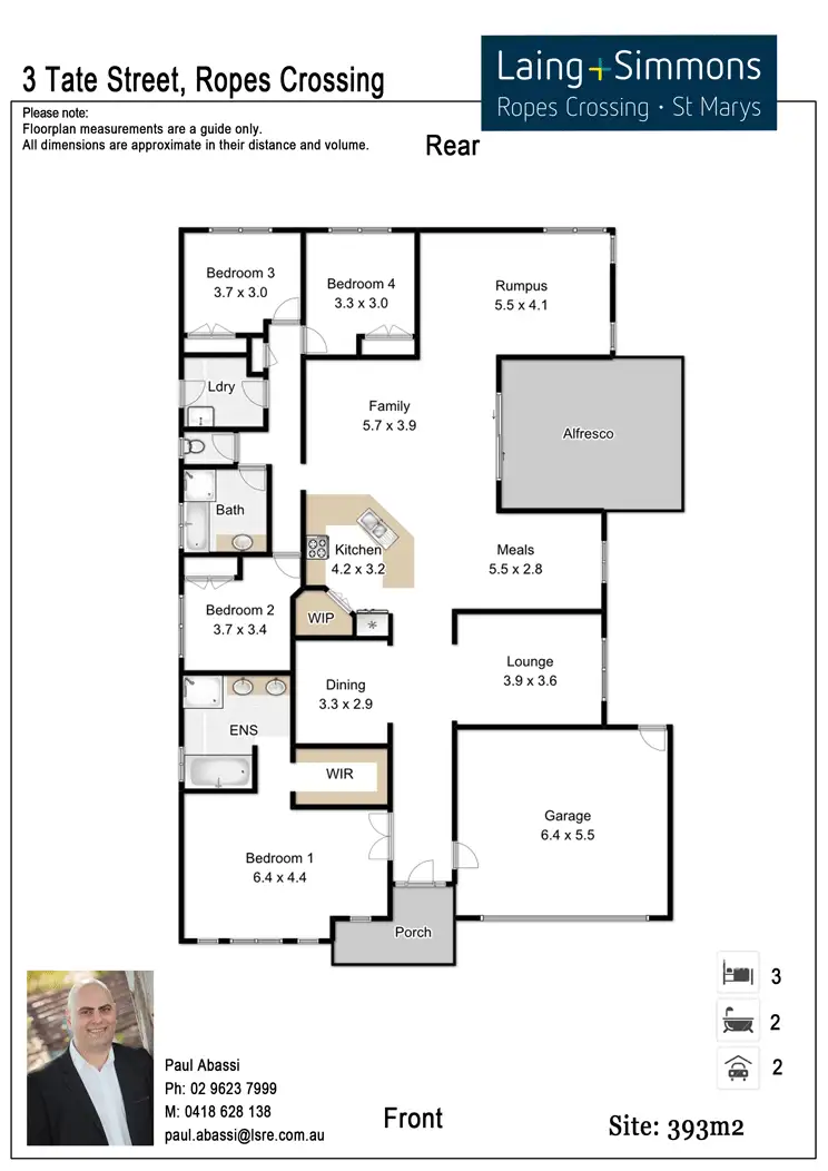 Floorplan of Homely house listing, 3 Tate Street, Ropes Crossing NSW 2760