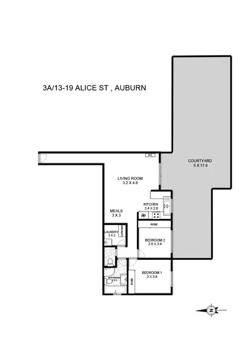 Floorplan of Homely apartment listing, 4/13-19 Alice Street, Auburn NSW 2144