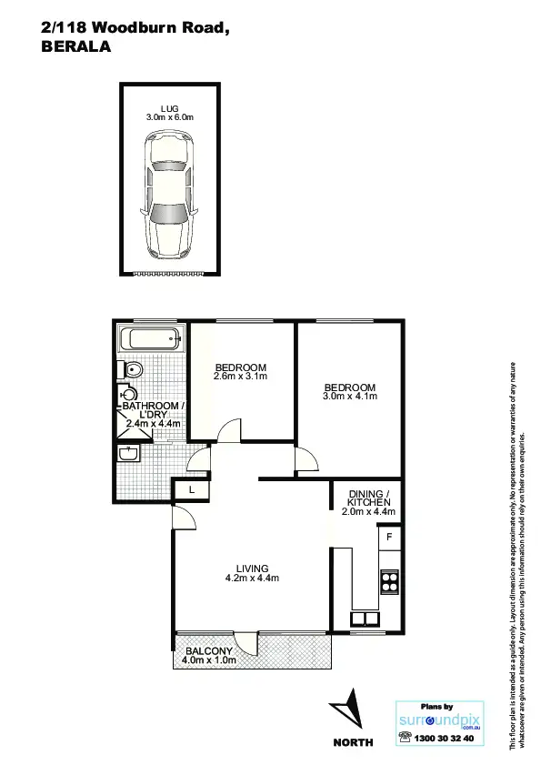 Floorplan of Homely unit listing, 2/118 Woodburn Road, Berala NSW 2141