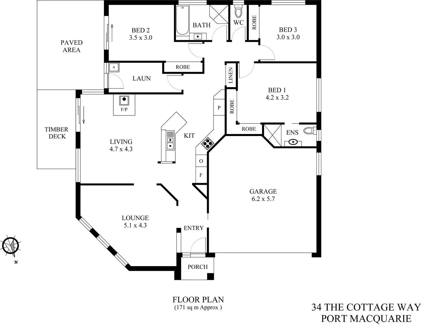 Floorplan of Homely house listing, 34 The Cottage Way, Port Macquarie NSW 2444