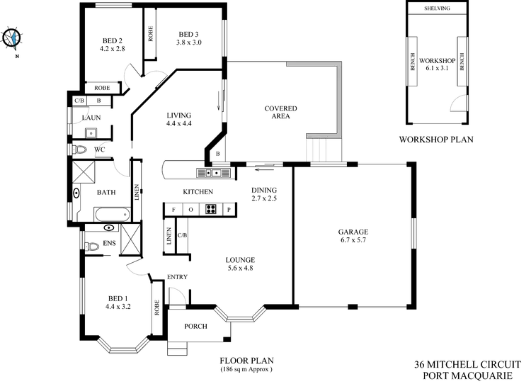 Floorplan of Homely house listing, 36 Mitchell Circuit, Port Macquarie NSW 2444