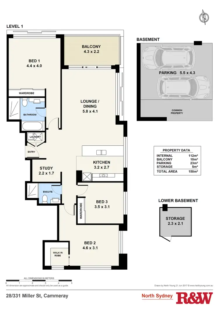 Floorplan of Homely apartment listing, 28/331 Miller Street, Cammeray NSW 2062