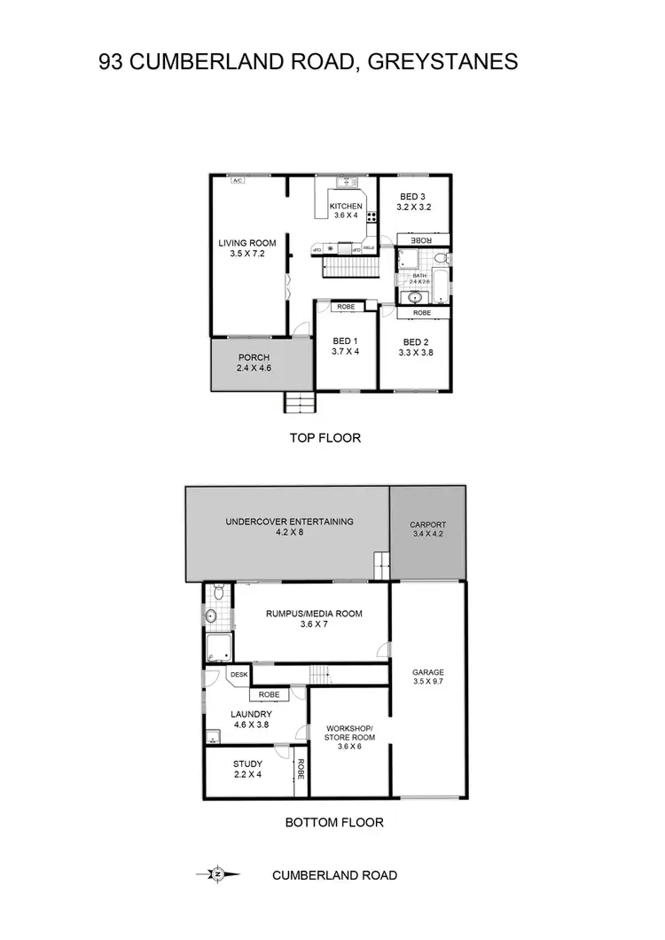 Floorplan of Homely house listing, 93 Cumberland Road, Greystanes NSW 2145
