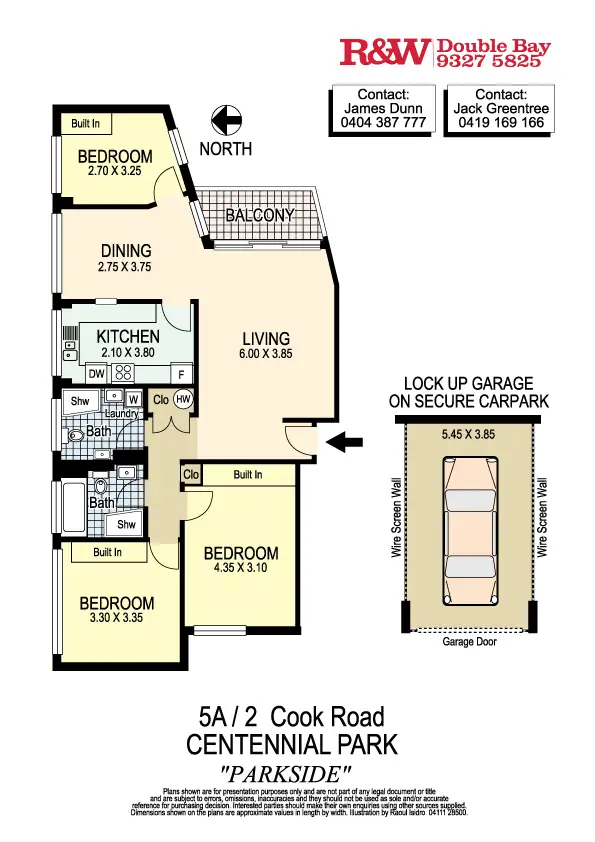 Floorplan of Homely apartment listing, 5A/2 Cook Road, Centennial Park NSW 2021