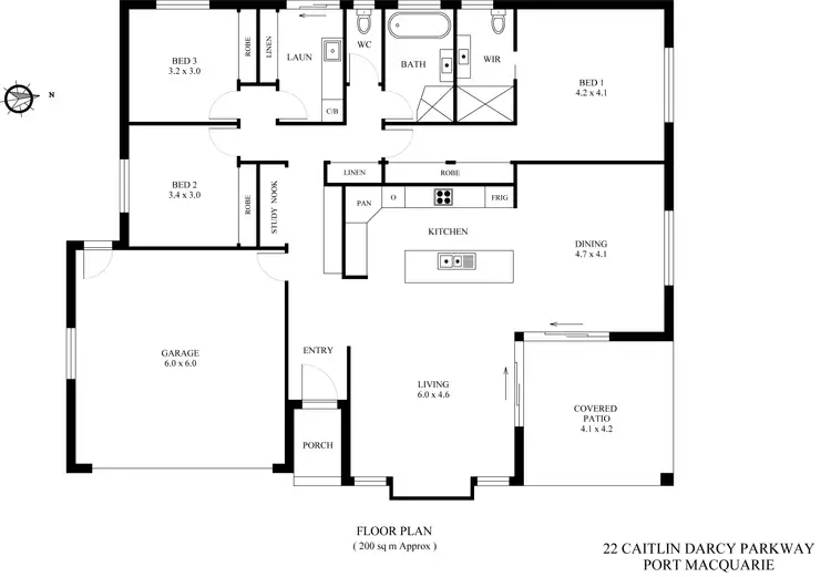 Floorplan of Homely house listing, 22 Caitlin Darcy Parkway, Port Macquarie NSW 2444