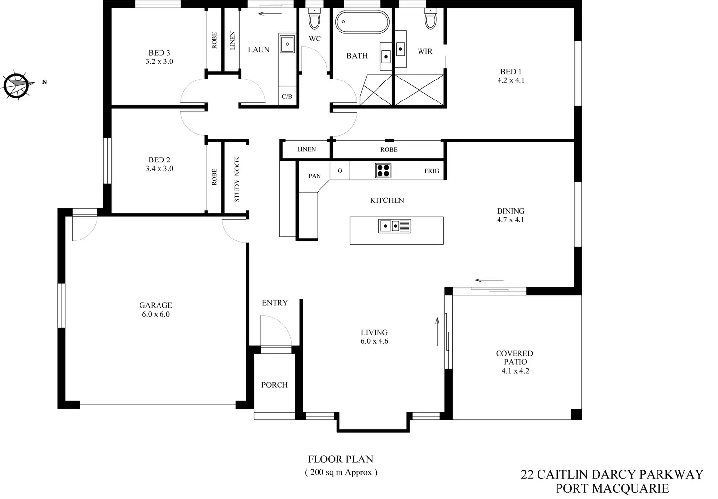 Floorplan of Homely house listing, 22 Caitlin Darcy Parkway, Port Macquarie NSW 2444