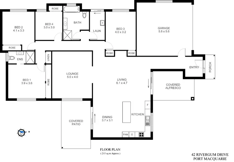 Floorplan of Homely house listing, 42 Rivergum Drive, Port Macquarie NSW 2444