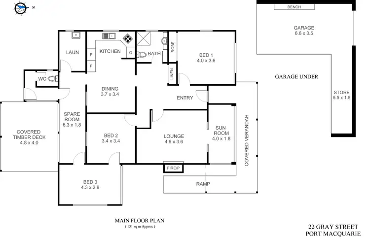 Floorplan of Homely house listing, 22 Gray Street, Port Macquarie NSW 2444
