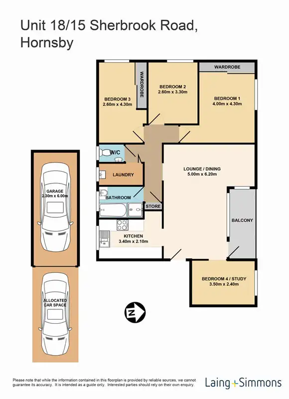 Floorplan of Homely apartment listing, 18/15 Sherbrook Road, Hornsby NSW 2077