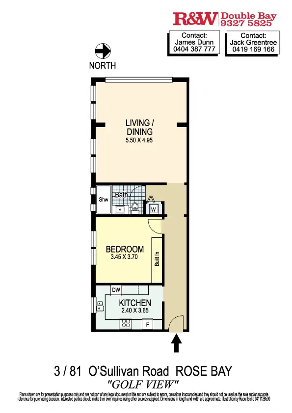 Floorplan of Homely apartment listing, 3/81 O'Sullivan Road, Rose Bay NSW 2029