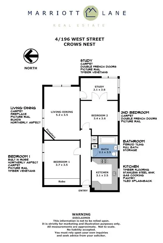 Floorplan of Homely unit listing, 4/196 West Street, Crows Nest NSW 2065