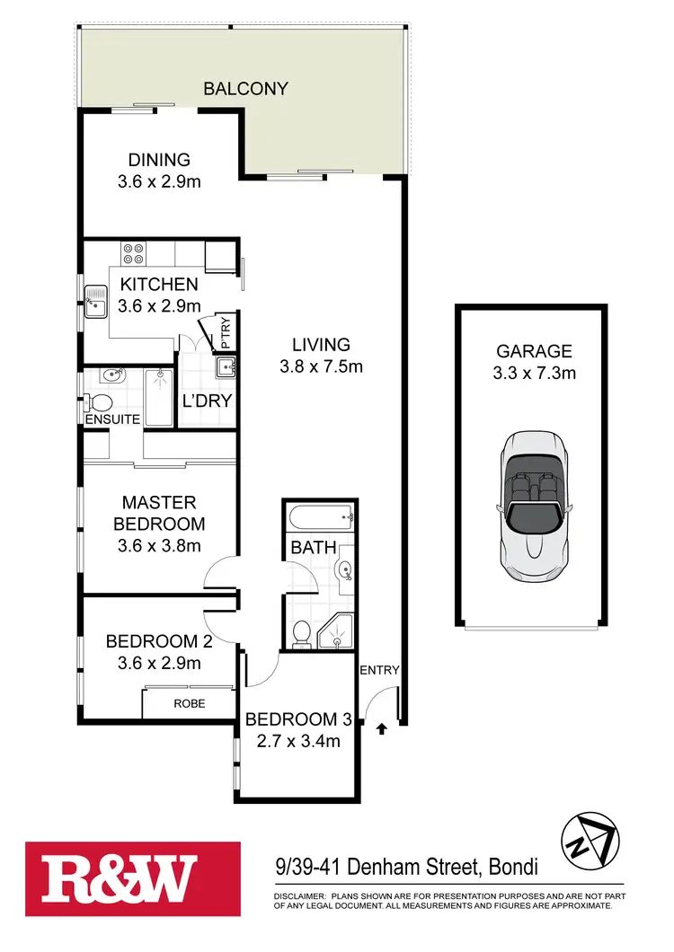 Floorplan of Homely apartment listing, 9/39-41 Denham Street, Bondi NSW 2026