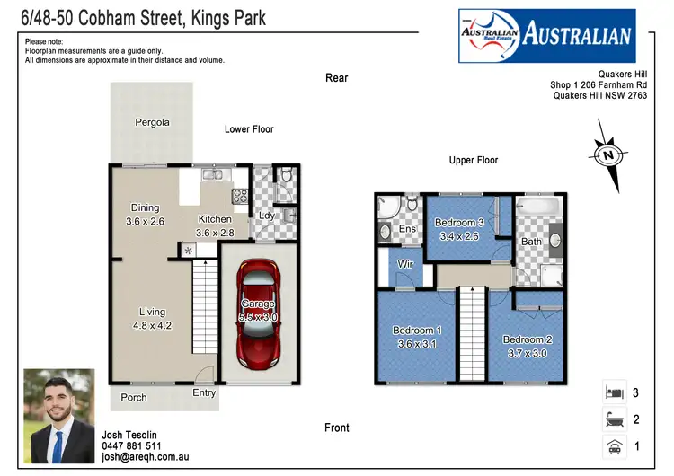 Floorplan of Homely townhouse listing, 6/48-50 Cobham Street, Kings Park NSW 2148