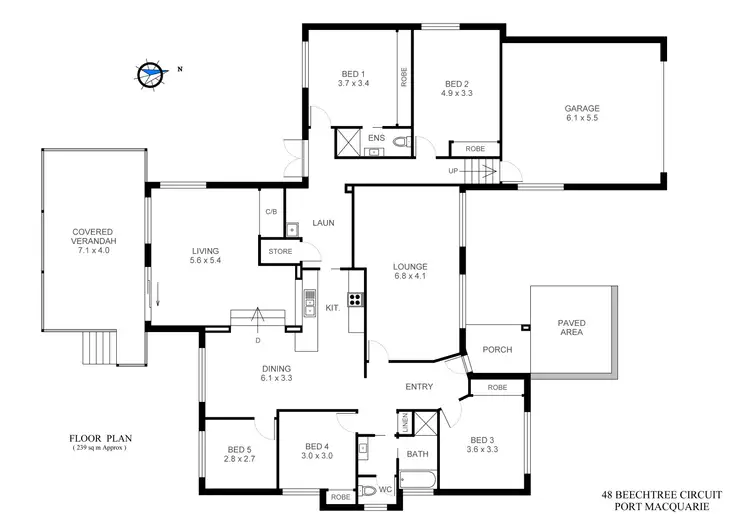 Floorplan of Homely house listing, 48 Beechtree Circuit, Port Macquarie NSW 2444