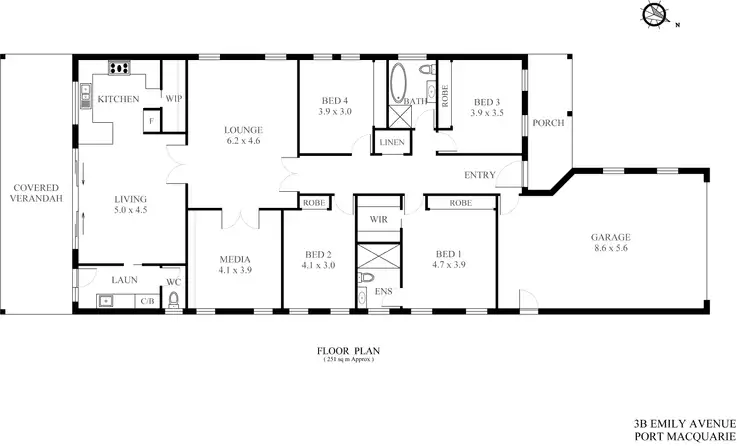Floorplan of Homely house listing, 3B Emily Avenue, Port Macquarie NSW 2444