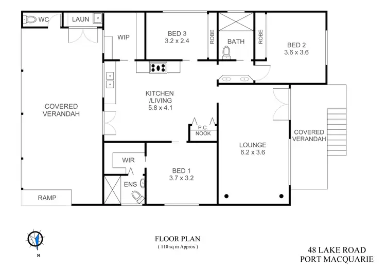 Floorplan of Homely house listing, 48 Lake Road, Port Macquarie NSW 2444