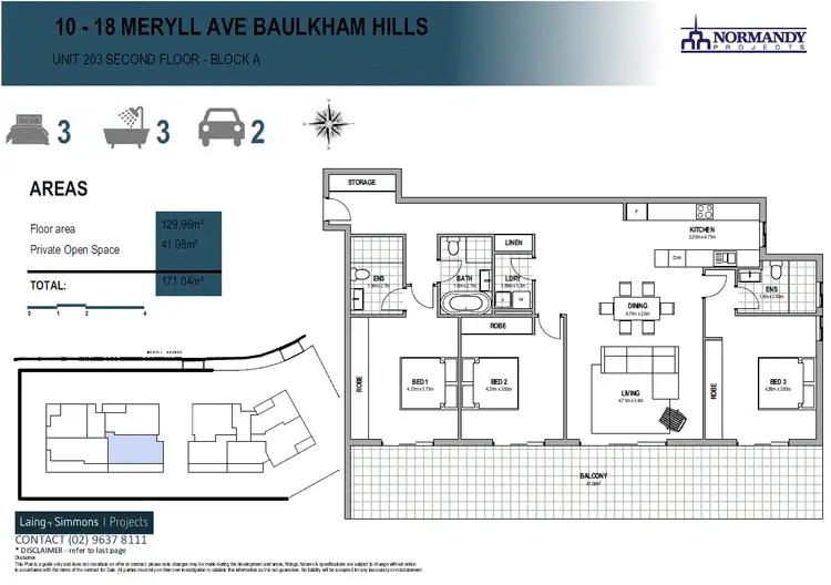 Floorplan of Homely apartment listing, 102/10-18 Meryll Avenue, Baulkham Hills NSW 2153