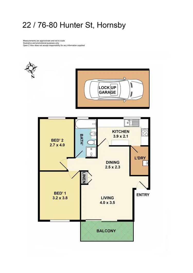 Floorplan of Homely unit listing, 22/76-80 Hunter Street, Hornsby NSW 2077
