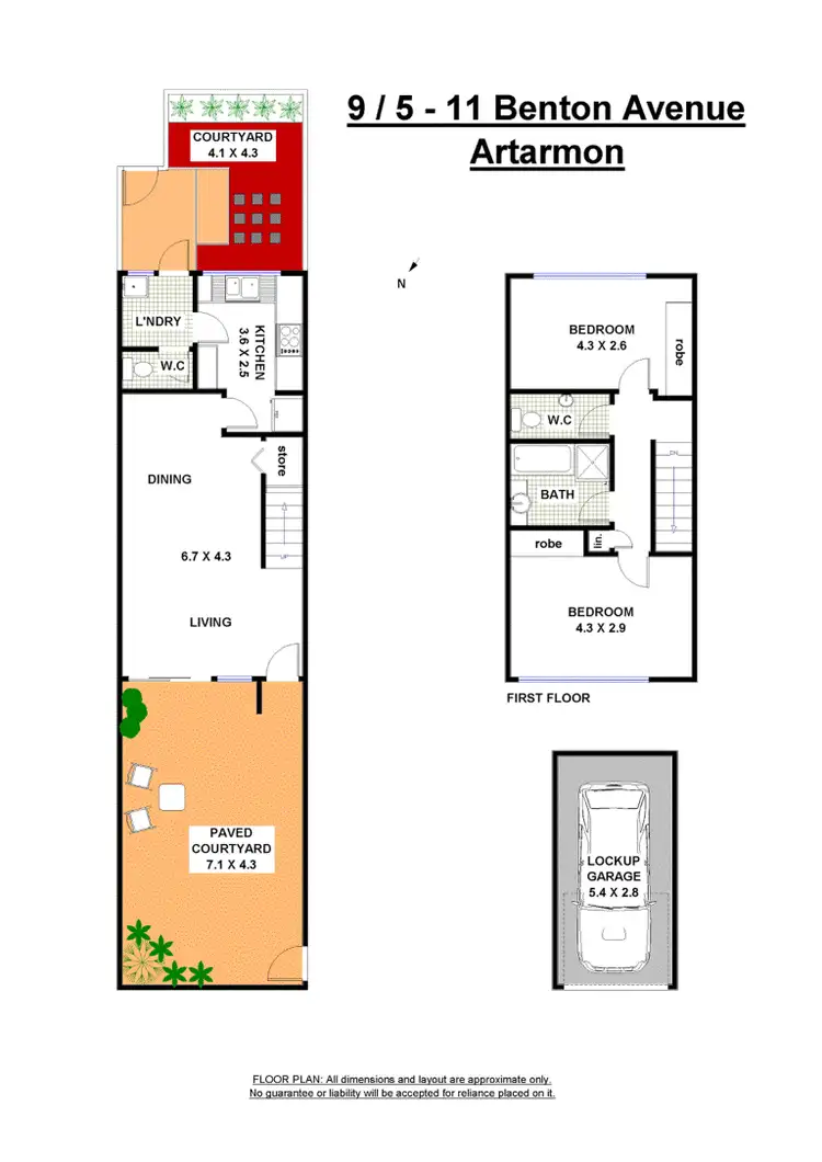 Floorplan of Homely townhouse listing, 9/5-11 Benton Avenue, Artarmon NSW 2064