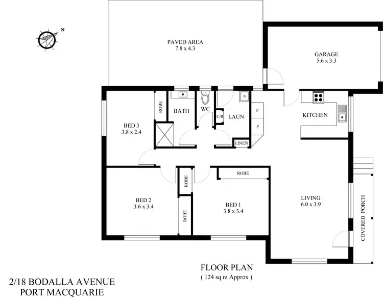 Floorplan of Homely house listing, 2/18 Bodalla Avenue, Port Macquarie NSW 2444