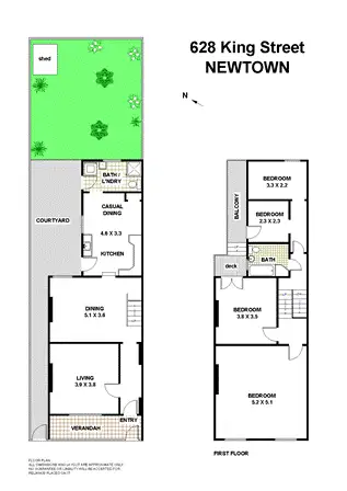 Floorplan of Homely house listing, 628 King Street, Newtown NSW 2042