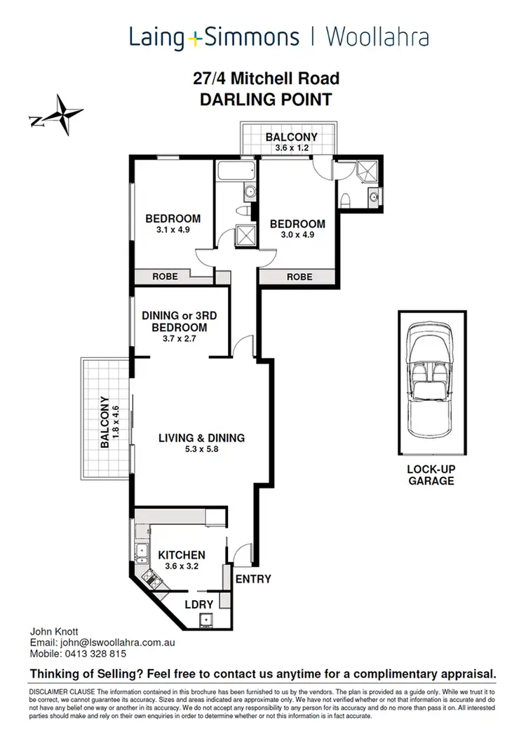 Floorplan of Homely house listing, 27/4 Mitchell Road, Darling Point NSW 2027
