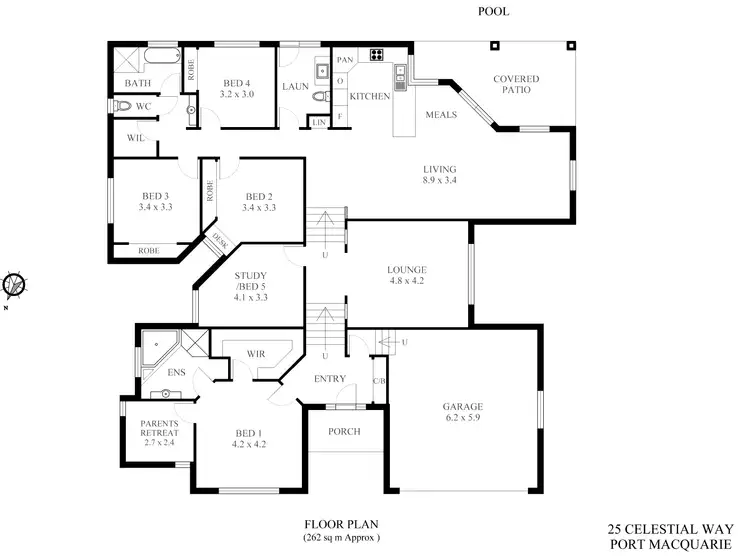 Floorplan of Homely house listing, 25 Celestial Way, Port Macquarie NSW 2444