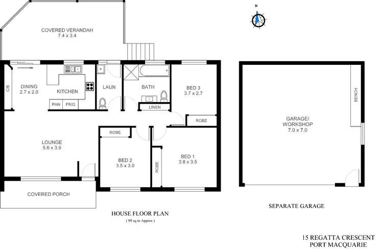 Floorplan of Homely house listing, 15 Regatta Crescent, Port Macquarie NSW 2444