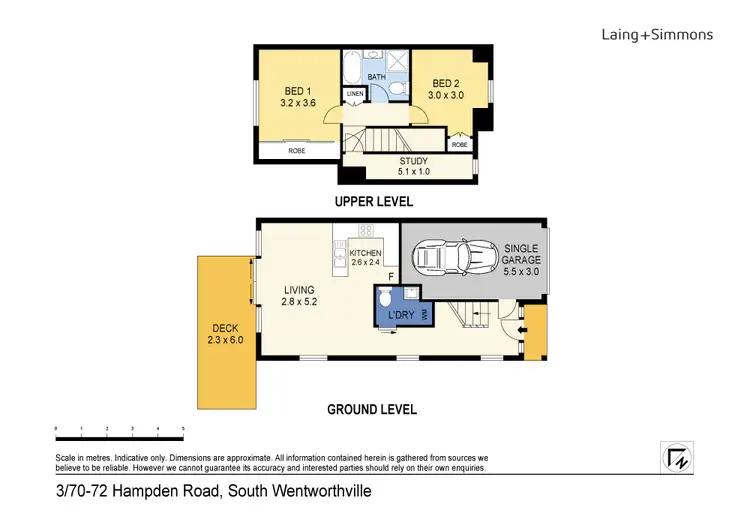 Floorplan of Homely townhouse listing, 3/70-72 Hampden Rd, South Wentworthville NSW 2145
