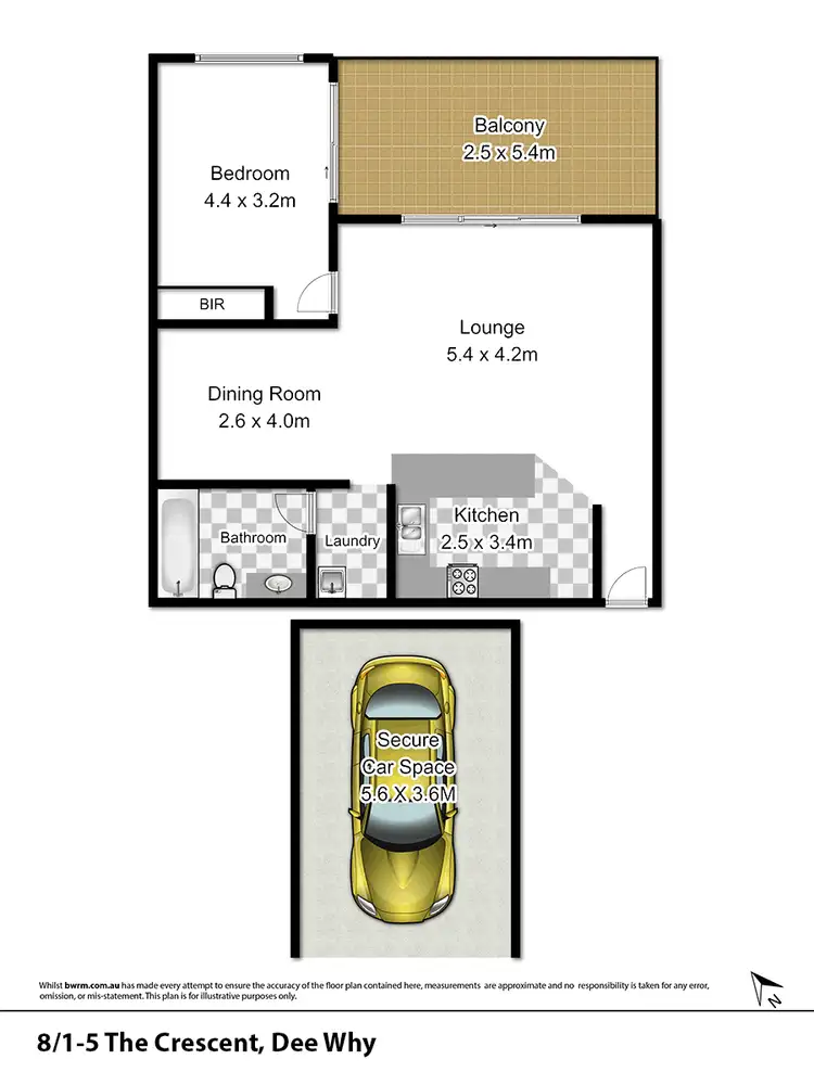 Floorplan of Homely unit listing, 8/1-5 The Crescent, Dee Why NSW 2099