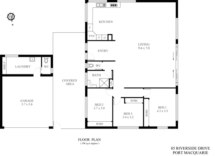 Floorplan of Homely house listing, 85 Riverside Drive, Port Macquarie NSW 2444