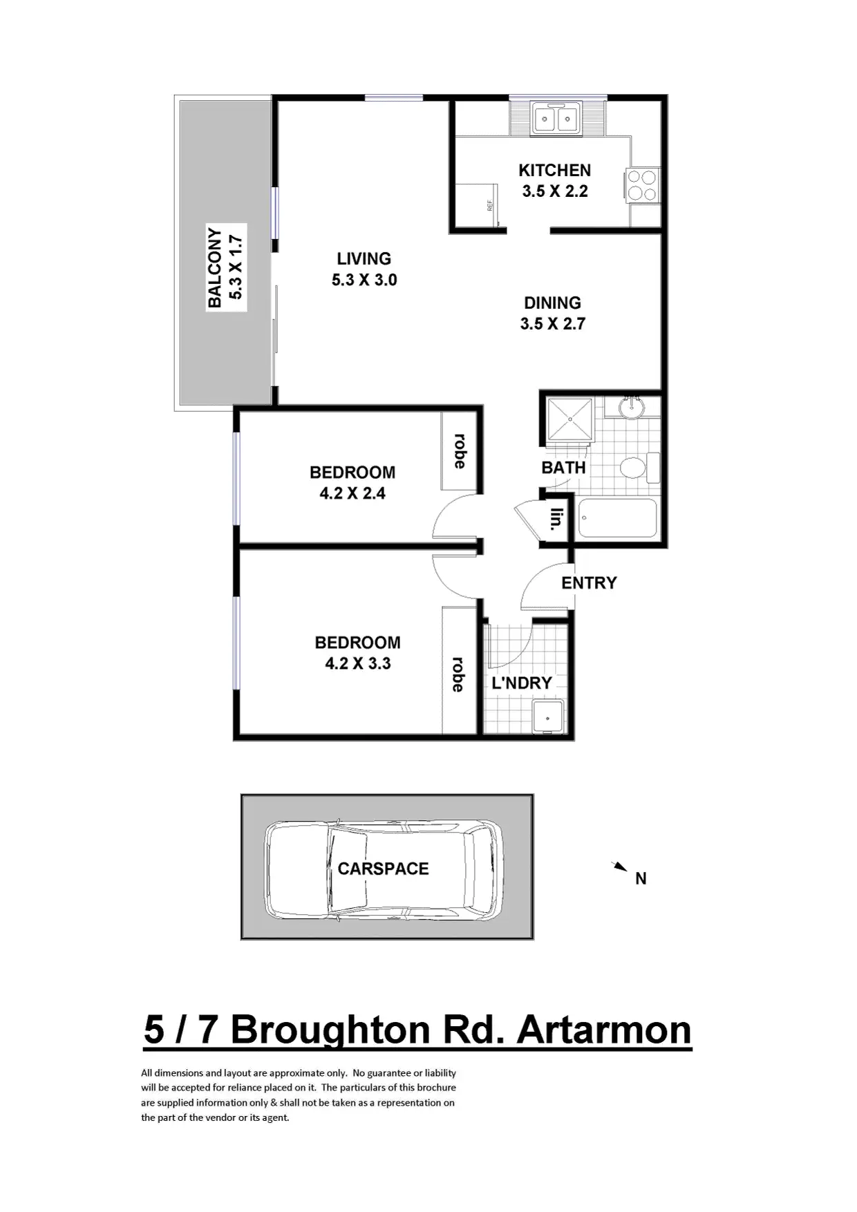 Floorplan of Homely unit listing, 5/7 Broughton Road, Artarmon NSW 2064