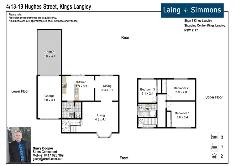 Floorplan of Homely house listing, 4/13-19 Hughes Street, Kings Langley NSW 2147