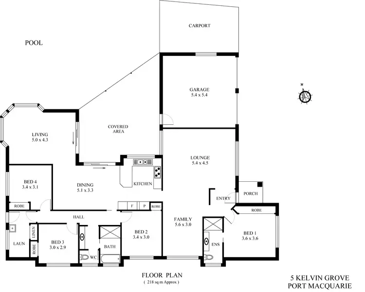 Floorplan of Homely house listing, 5 Kelvin Grove, Port Macquarie NSW 2444