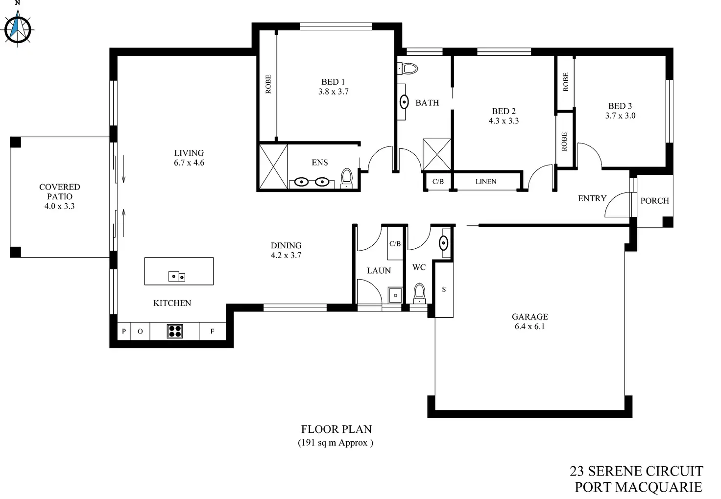 Floorplan of Homely house listing, 23 Serene Circuit, Port Macquarie NSW 2444