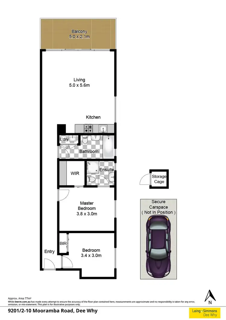 Floorplan of Homely unit listing, 9201/2-10 Mooramba Road, Dee Why NSW 2099