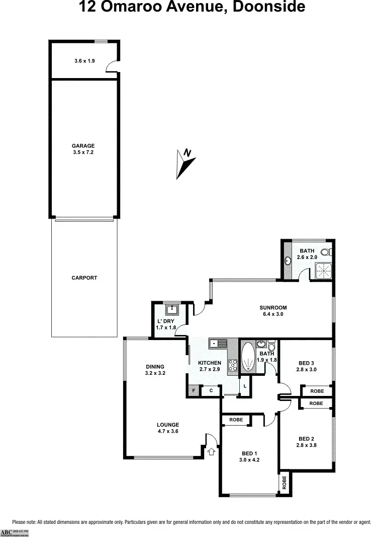 Floorplan of Homely house listing, 12 Omaroo Avenue, Doonside NSW 2767