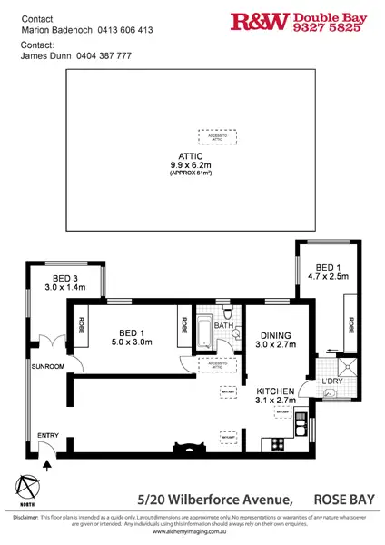 Floorplan of Homely apartment listing, 5/20 Wilberforce Avenue, Rose Bay NSW 2029